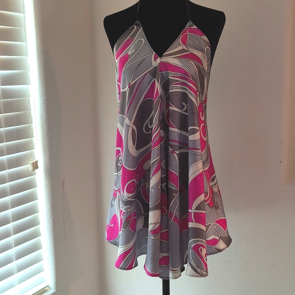 Pink and Gray mini Dress